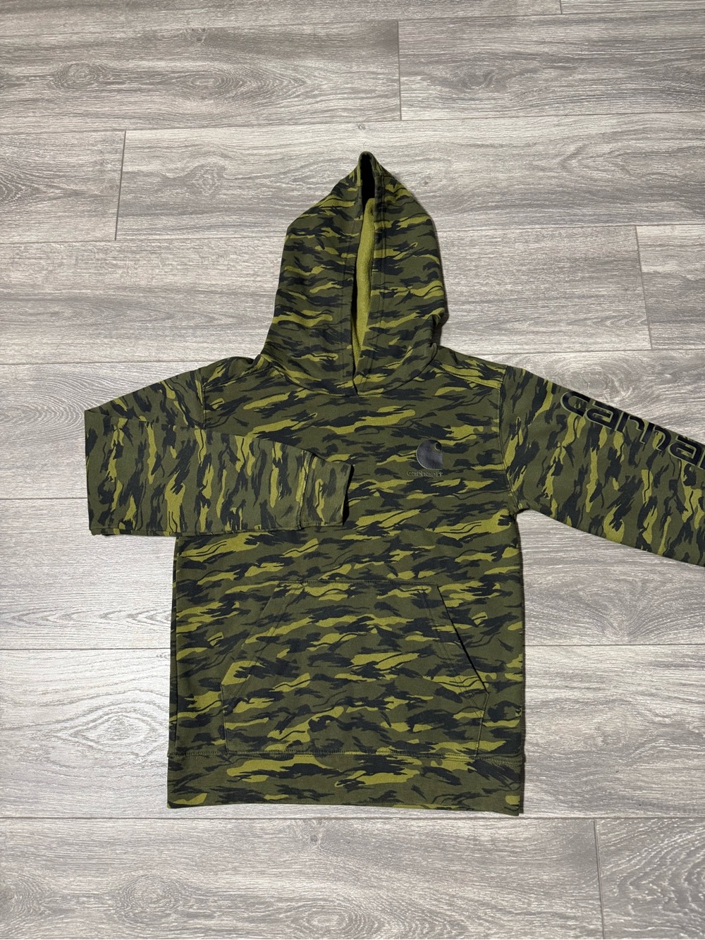 Carhartt Kids Olive Green Camo Hoodie